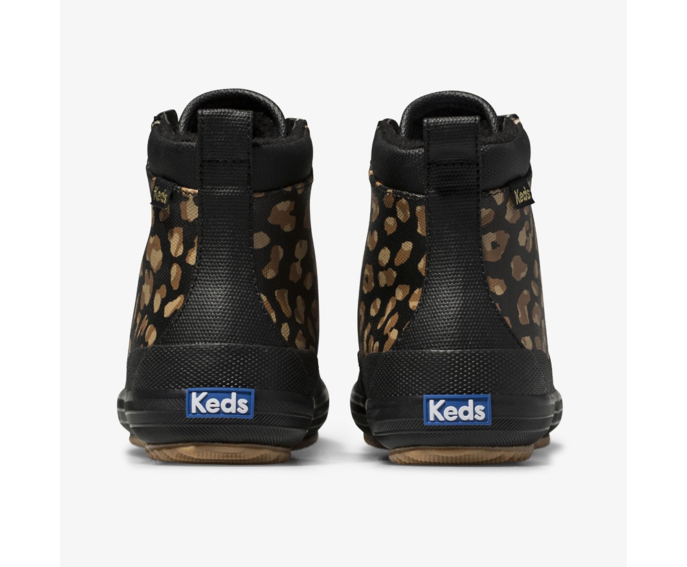 Womens Keds Boots - Scout II Water-Resistant Canvas w/ Thinsulate™ - Leopard - 4157-JIVHY